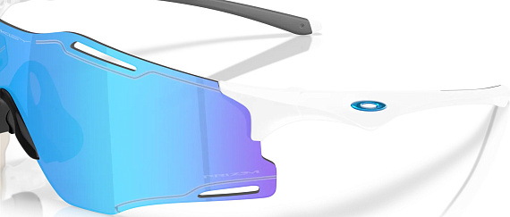 Очки Oakley Cybr Zero Pol White w/ Prizm Sapphire - Фото 6 большая