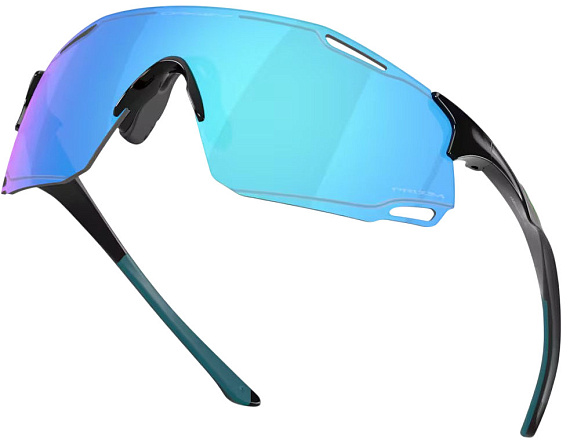 Очки Oakley Cybr Dyno Pol Crystal Black w/ Prizm Sapphire - Фото 4 большая