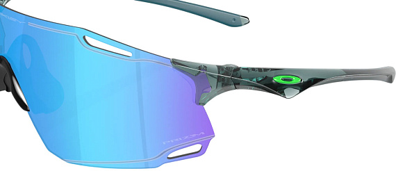 Очки Oakley Cybr Dyno Pol Crystal Black w/ Prizm Sapphire - Фото 6 большая