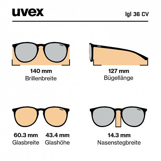 Очки Uvex LGL 36 CV Черный Матовый/Зеленый - Фото 6 большая