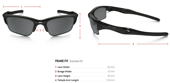 Очки Oakley Half Jacket 2.0 XL Polished Black/ Black Iridium - Фото 5 большая
