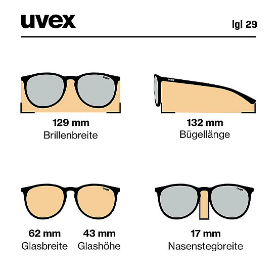 Очки Uvex LGL 29 Black Matt/Mirror Red - Фото 6 большая