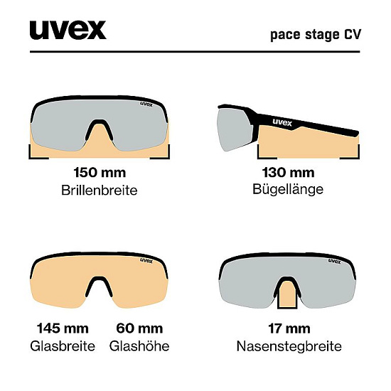 Очки Uvex Pace Stage CV  Black Matt/Mirror Lavender - Фото 6 большая