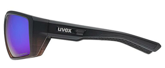 Очки Uvex Mtn Venture CV Black Demi Matt/Mirror Blue - Фото 5 большая
