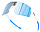 Очки 4KAAD Beat Race White/Blue - Фото 2 малая