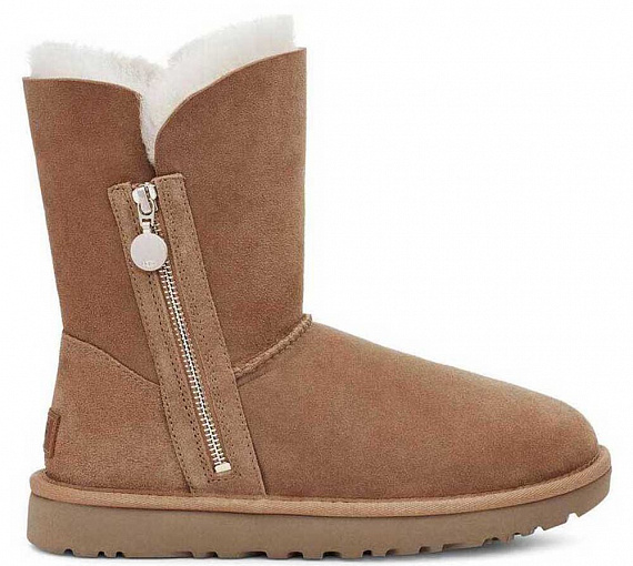 Ботинки женские UGG Bailey Zip Short Chestnut - Фото 1 большая