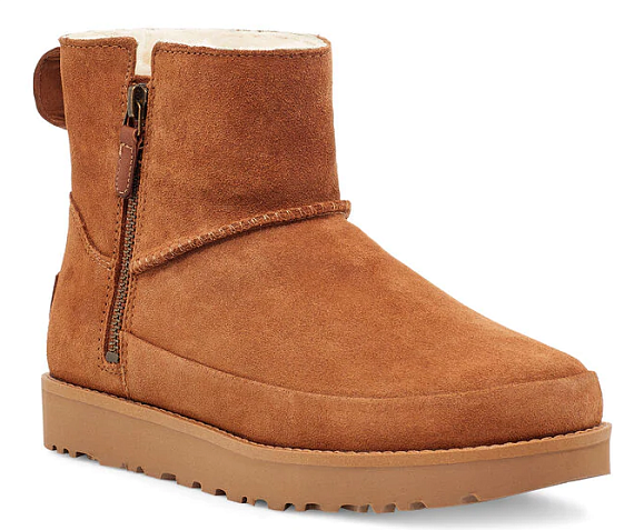 Сапоги женские UGG Classic Zip Mini Chestnut - Фото 6 большая