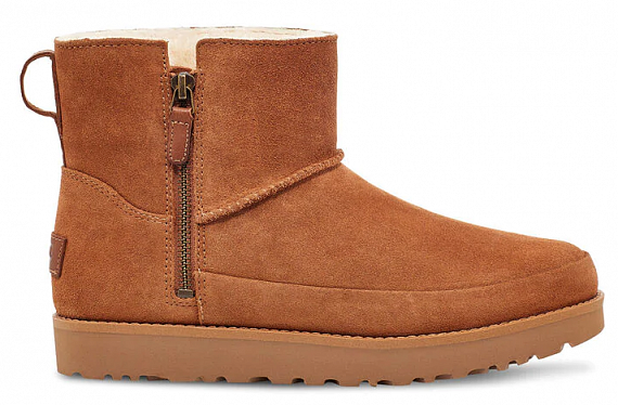 Сапоги женские UGG Classic Zip Mini Chestnut - Фото 1 большая