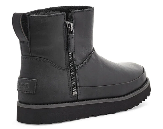Сапоги женские UGG Classic Zip Mini Black - Фото 4 большая