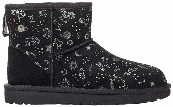 Ботинки женские UGG Classic Zodiac Mini Black - Фото 1 большая