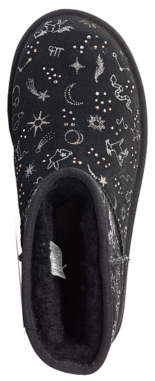 Ботинки женские UGG Classic Zodiac Mini Black - Фото 4 большая