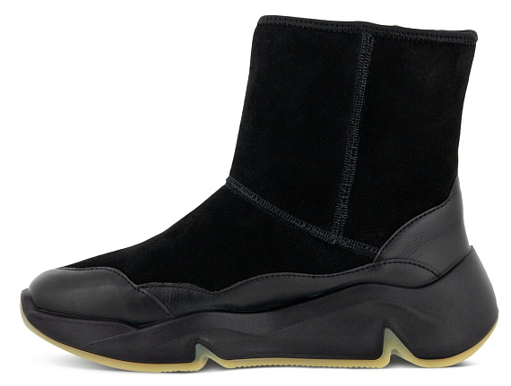 Сапоги женские Ecco Chunky Sneaker Black - Фото 3 большая