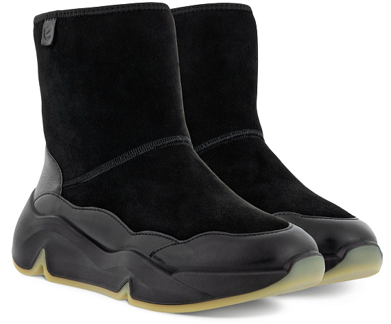 Сапоги женские Ecco Chunky Sneaker Black - Фото 4 большая