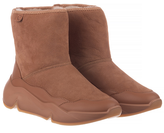 Сапоги женские Ecco Chunky Sneaker Beige - Фото 3 большая