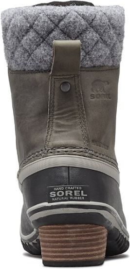 Ботинки женские Sorel Slimpack II Lace Felt Quarry/Black - Фото 5 большая