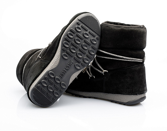Ботинки женские Moon Boot W.E. Low Suede Wp Black - Фото 3 большая