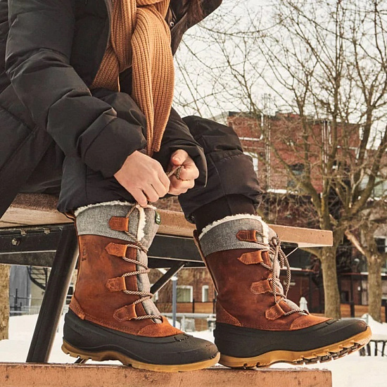 Сапоги женские Kamik Snowgem Коричневый - Фото 5 большая