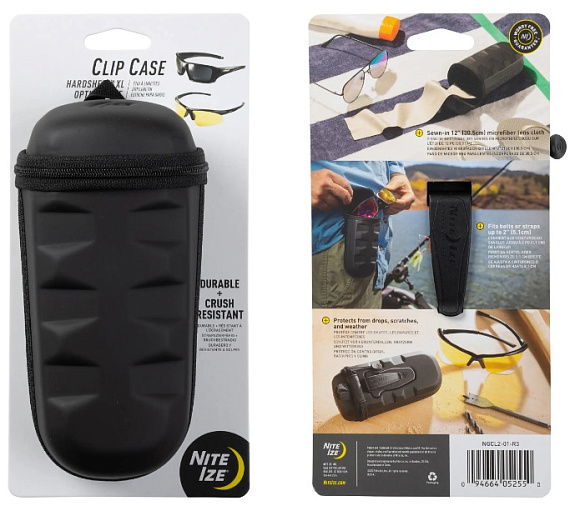 Чехол для очков Nite Ize Clip Case Hardshell XL Black - Фото 2 большая