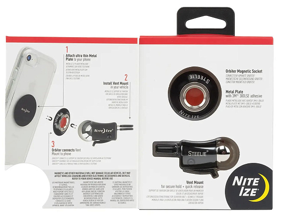 Магнитный держатель Nite Ize Steelie Orbiter Vent Mount Kit - Фото 1 большая