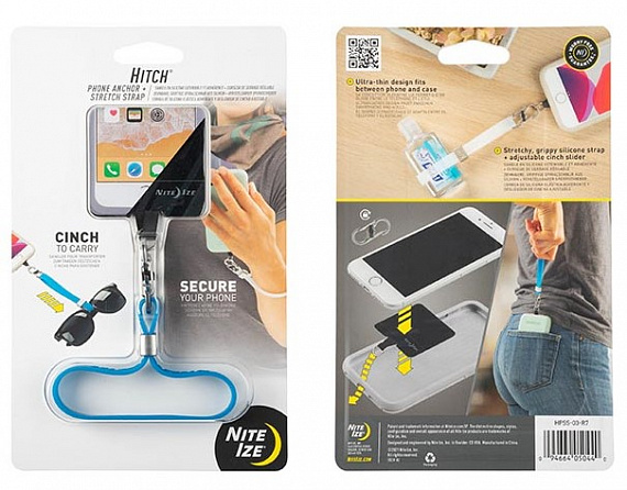 Держатель для телефона Nite Ize Hitch Phone Anchor Stretch Strap Синий - Фото 1 большая