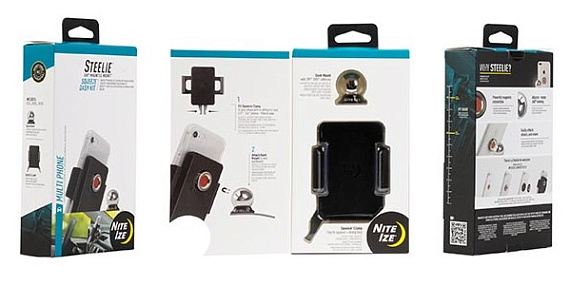 Магнитный держатель Nite Ize Steelie Squeeze Dash Kit - Фото 1 большая