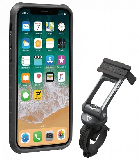 Чехол для смартфона Topeak Ridecase с креплением на руль Iphone X/Xs Black/Gray - Фото 1 большая
