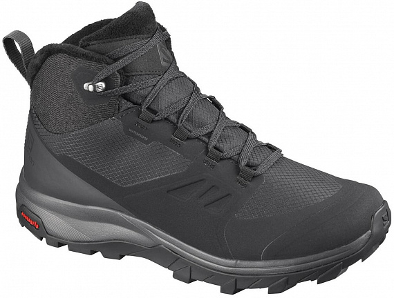 Ботинки женские Salomon OUTsnap CSWP Black/Ebony/Black - Фото 1 большая