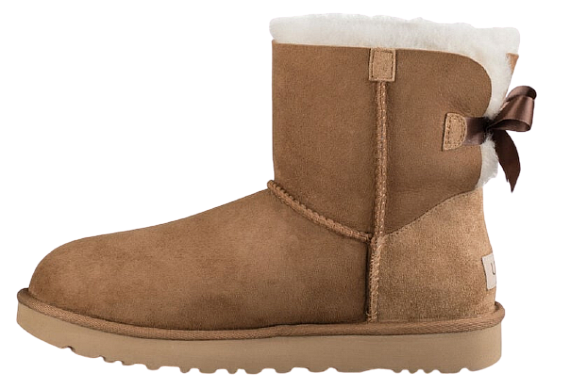 Ботинки женские UGG Mini Bailey Bow Ii Chestnut - Фото 5 большая
