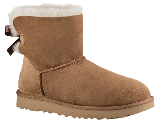 Ботинки женские UGG Mini Bailey Bow Ii Chestnut - Фото 6 большая