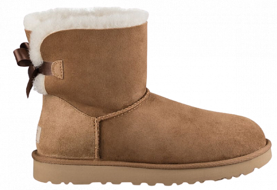 Ботинки женские UGG Mini Bailey Bow Ii Chestnut - Фото 1 большая
