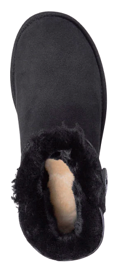 Ботинки женские UGG Mini Bailey Button Ii Black - Фото 3 большая