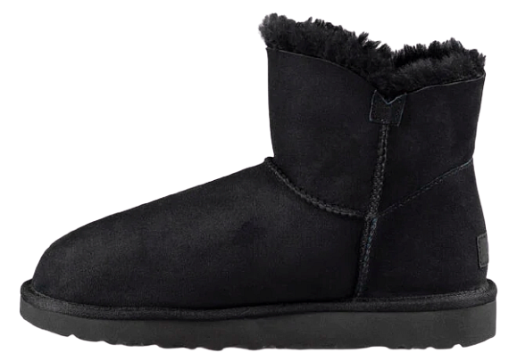 Ботинки женские UGG Mini Bailey Button Ii Black - Фото 5 большая