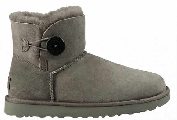 Ботинки женские UGG Mini Bailey Button Ii Grey - Фото 1 большая