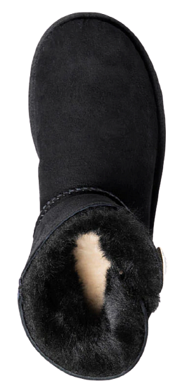 Ботинки женские UGG Mini Bailey Button Bling Black - Фото 3 большая