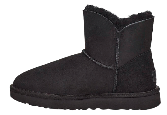 Ботинки женские UGG Bailey Zip Mini Black - Фото 3 большая