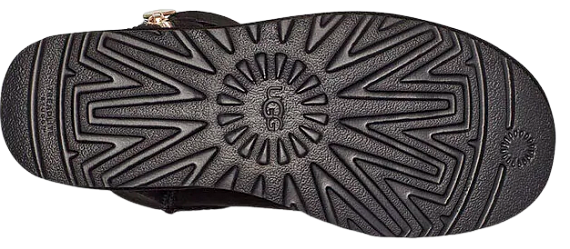 Ботинки женские UGG Bailey Zip Mini Black - Фото 6 большая