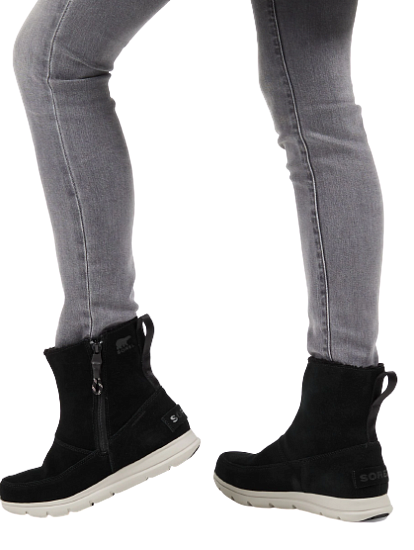 Сапоги женские Sorel Explorer Zip Black - Фото 2 большая