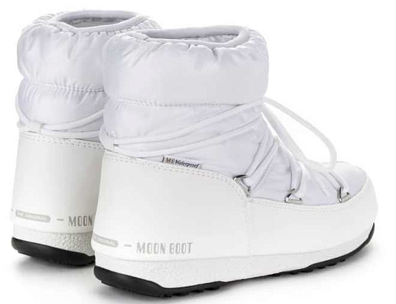 Ботинки женские Moon Boot Low Nylon Wp 2 White - Фото 2 большая