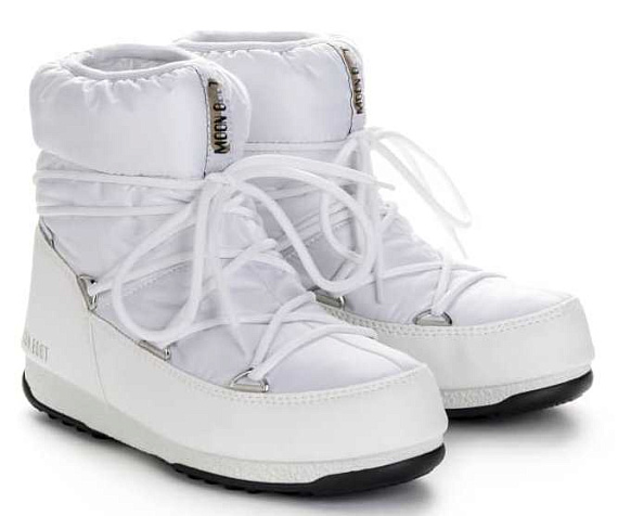 Ботинки женские Moon Boot Low Nylon Wp 2 White - Фото 3 большая