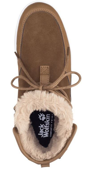 Ботинки женские Jack Wolfskin Auckland WT Texapore Desert Brown/White - Фото 3 большая
