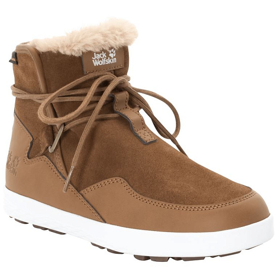 Ботинки женские Jack Wolfskin Auckland WT Texapore Desert Brown/White - Фото 6 большая
