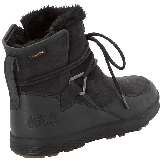 Ботинки женские Jack Wolfskin Auckland WT Texapore Black/Black - Фото 6 большая