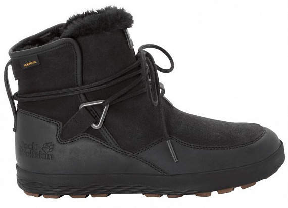 Ботинки женские Jack Wolfskin Auckland WT Texapore Black/Black - Фото 1 большая