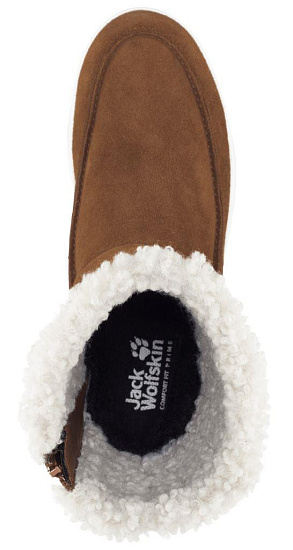 Ботинки женские Jack Wolfskin Auckland WT Texapore High Desert Brown/White - Фото 3 большая