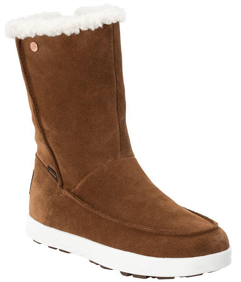 Ботинки женские Jack Wolfskin Auckland WT Texapore High Desert Brown/White - Фото 6 большая