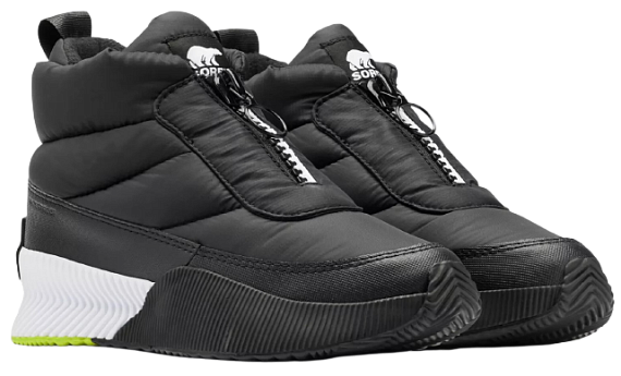 Ботинки женские Sorel Out N About Iii Puffy Zip Wp Black/White - Фото 2 большая