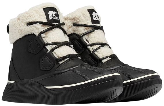 Ботинки женские Sorel Out N About IV Chillz Wp Black/ Chalk - Фото 3 большая