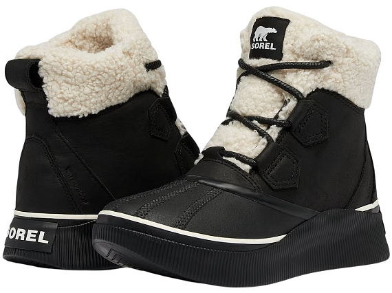 Ботинки женские Sorel Out N About IV Chillz Wp Black/ Chalk - Фото 10 большая