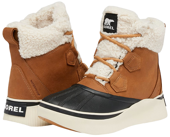 Ботинки женские Sorel Out N About IV Chillz Wp Taffy/ Black - Фото 10 большая