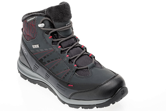 Ботинки женские Salomon Kaina CS WP 2 Phantom/Black/Beet Red - Фото 5 большая